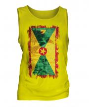 Grenada Grunge Flag Mens Vest