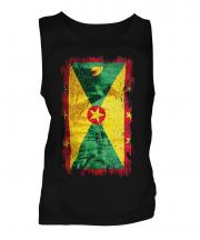 Grenada Grunge Flag Mens Vest