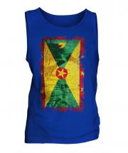 Grenada Grunge Flag Mens Vest