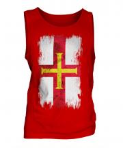 Guernsey Grunge Flag Mens Vest