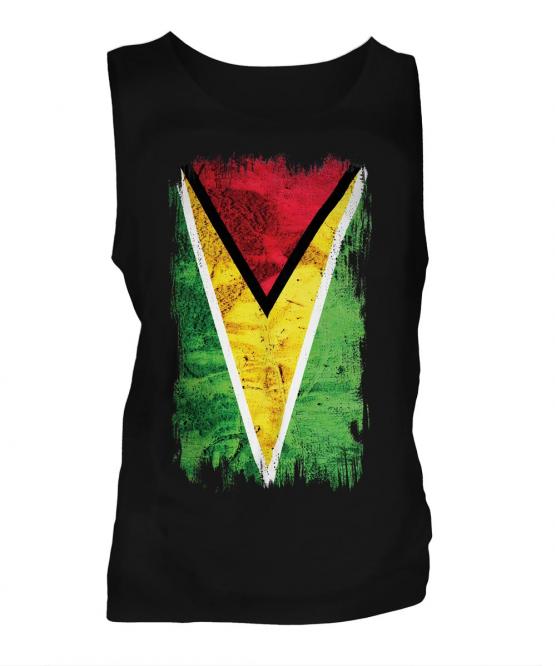 Guyana Grunge Flag Mens Vest