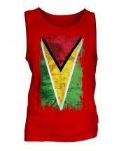 Guyana Grunge Flag Mens Vest