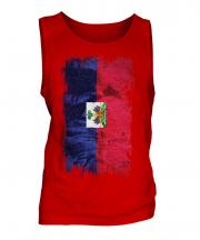 Haiti Grunge Flag Mens Vest