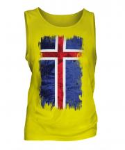 Iceland Grunge Flag Mens Vest