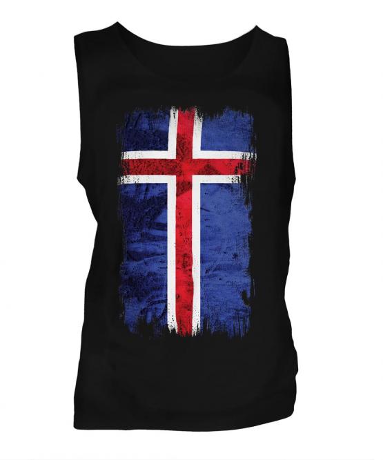 Iceland Grunge Flag Mens Vest