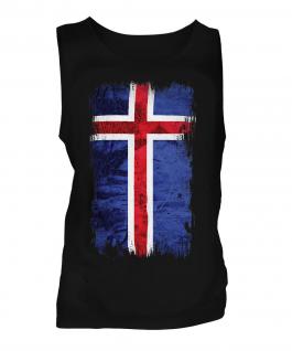 Iceland Grunge Flag Mens Vest