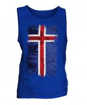 Iceland Grunge Flag Mens Vest