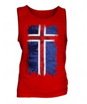Iceland Grunge Flag Mens Vest