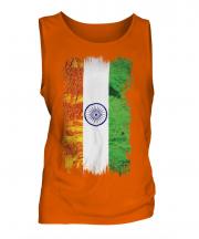 India Grunge Flag Mens Vest