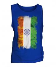 India Grunge Flag Mens Vest