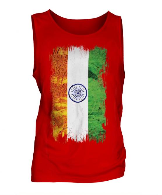 India Grunge Flag Mens Vest