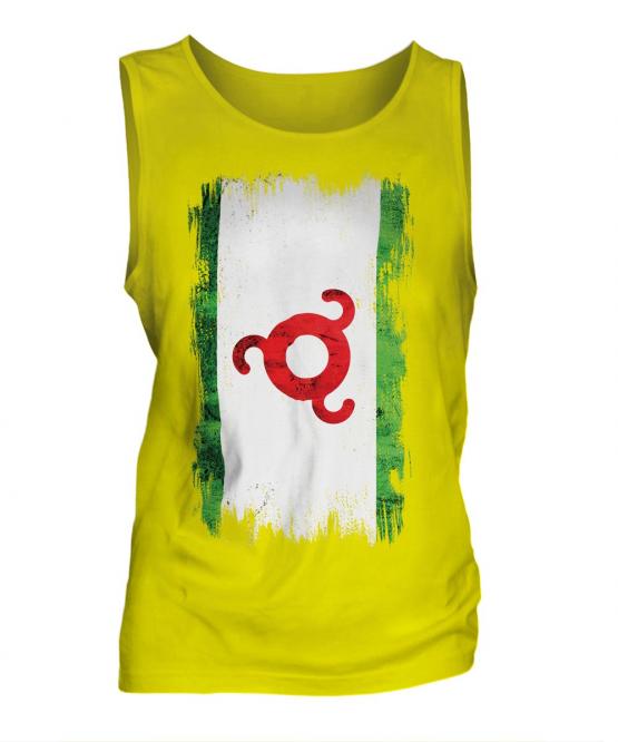 Ingushetia Grunge Flag Mens Vest