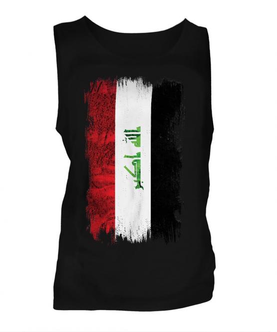 Iraq Grunge Flag Mens Vest