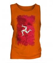 Isle Of Man Grunge Flag Mens Vest