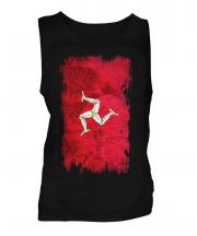 Isle Of Man Grunge Flag Mens Vest