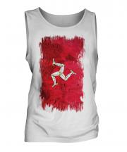 Isle Of Man Grunge Flag Mens Vest
