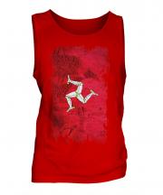 Isle Of Man Grunge Flag Mens Vest