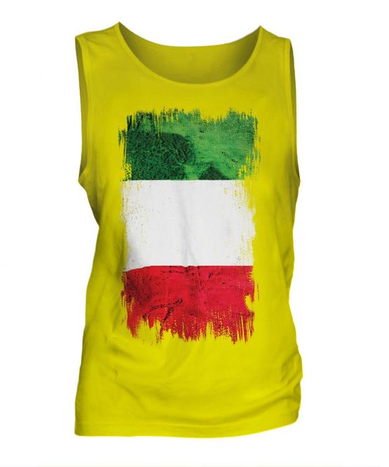 Italy Grunge Flag Mens Vest