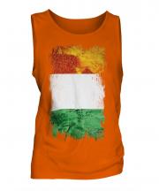 Ivory Coast Grunge Flag Mens Vest