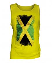 Jamaica Grunge Flag Mens Vest