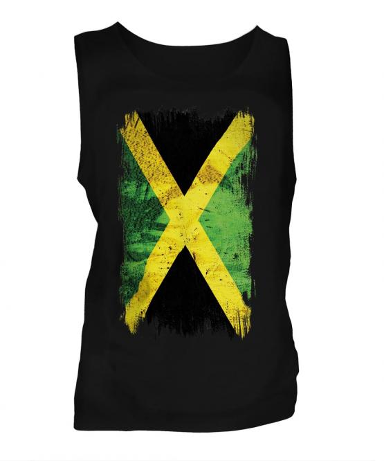 Jamaica Grunge Flag Mens Vest