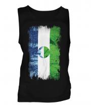 Kabardino-Balkaria Grunge Flag Mens Vest