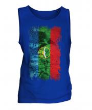 Karachay-Cherkessia Grunge Flag Mens Vest