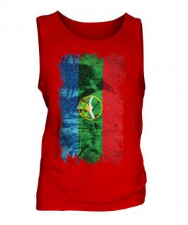 Karachay-Cherkessia Grunge Flag Mens Vest