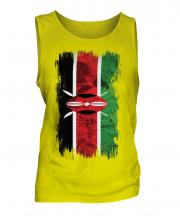 Kenya Grunge Flag Mens Vest