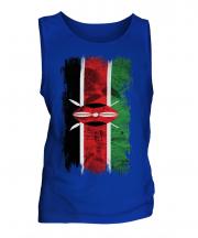 Kenya Grunge Flag Mens Vest