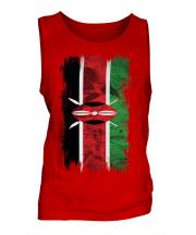 Kenya Grunge Flag Mens Vest