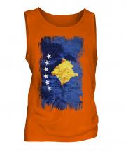 Kosovo Grunge Flag Mens Vest