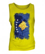 Kosovo Grunge Flag Mens Vest