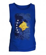 Kosovo Grunge Flag Mens Vest
