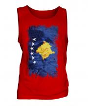 Kosovo Grunge Flag Mens Vest