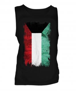 Kuwait Grunge Flag Mens Vest