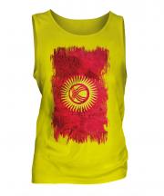 Kyrgyzstan Grunge Flag Mens Vest