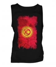 Kyrgyzstan Grunge Flag Mens Vest