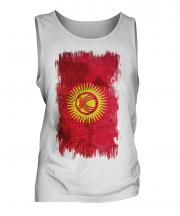 Kyrgyzstan Grunge Flag Mens Vest