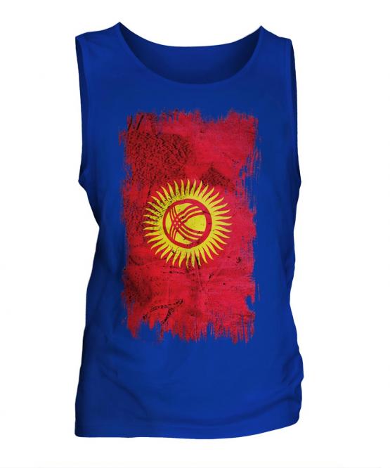 Kyrgyzstan Grunge Flag Mens Vest