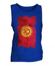 Kyrgyzstan Grunge Flag Mens Vest