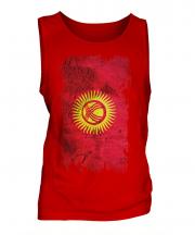 Kyrgyzstan Grunge Flag Mens Vest