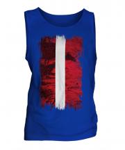 Latvia Grunge Flag Mens Vest