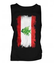 Lebanon Grunge Flag Mens Vest