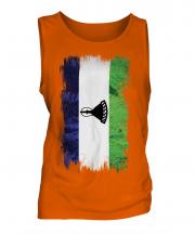 Lesotho Grunge Flag Mens Vest