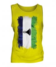 Lesotho Grunge Flag Mens Vest