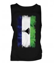 Lesotho Grunge Flag Mens Vest