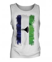 Lesotho Grunge Flag Mens Vest