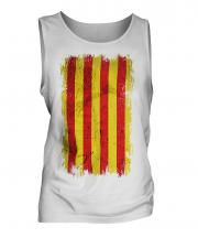 Catalonia Grunge Flag Mens Vest