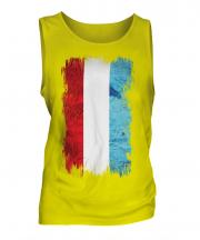 Luxembourg Grunge Flag Mens Vest